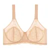 Beige lace close-knit bras without underwire are comfortable and breathable women's underwear Item Picture